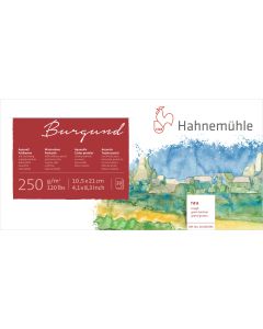 HAHNEMUHLE  מארז גלויות לצבעי מים 10.5X21 מחוספס 250 גרם קופסת מתכת