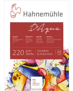 HAHNEMUHLE  D'Aqua בלוק לצבעי מים 24X32 מחוספס 220 גרם