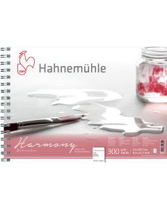 Hahnemuhle בלוק לצבע מים - Harmony 300 גרם A4, 12 דפים, cold pressed, ספירלה