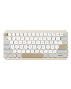 מקלדת אלחוטית לבן ASUS  Keyboard KW100   Win+Mac+Chrome / Oat Milk
