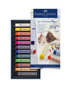 Faber Castell סט 12 צבעי פסטל רכים ארוכים